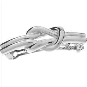 NWOT L. Erickson Nautical Knot Metal Barrette - Silver